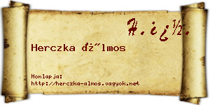 Herczka Álmos névjegykártya